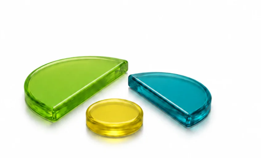 The three glass shapes of the Sharepay mark